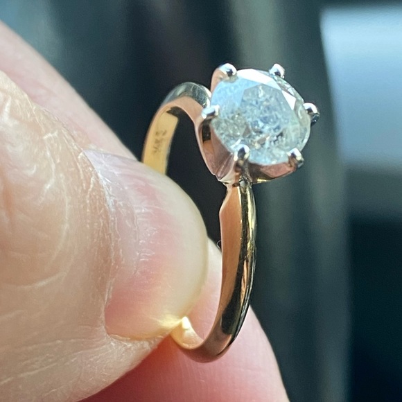 1.04 carat DIAMOND SOLITAIRE 14k GOLD RING - Picture 5 of 9